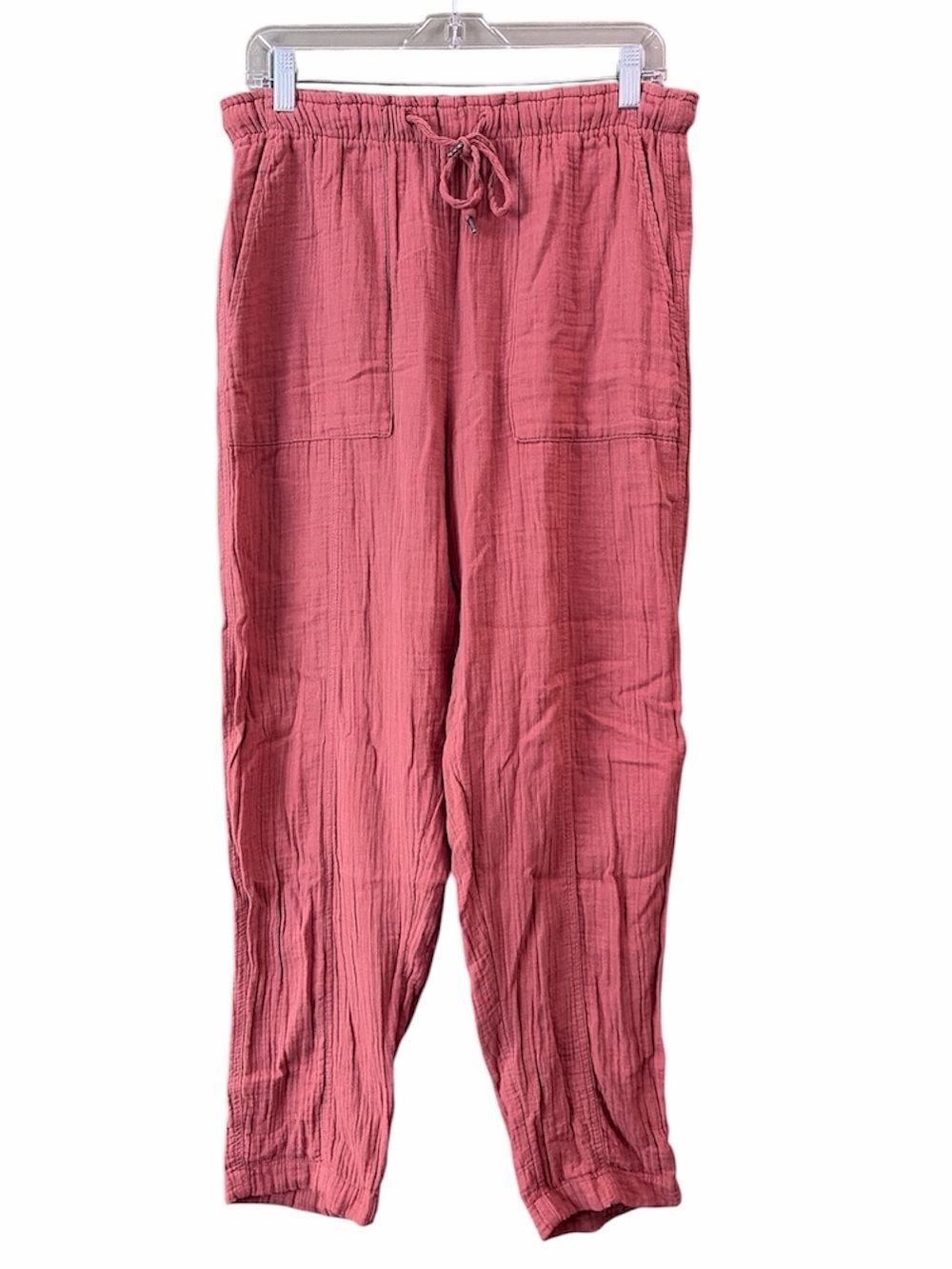 GAP 100% Cotton Gauze Pull On Cedar Wood Mauve Pants Sz M